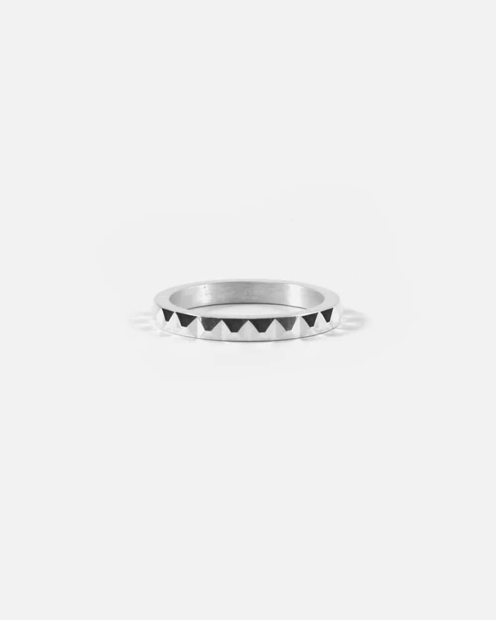 Nove25 Anello Fedina Borchie In Argento