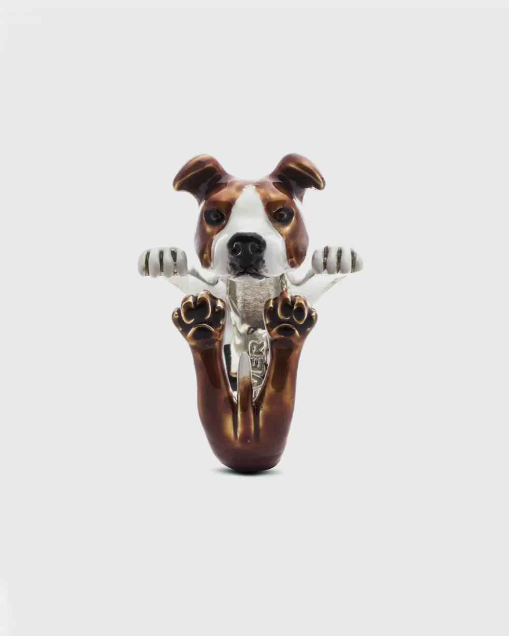 Nove25 Anello Hug American Staffordshire Smaltato