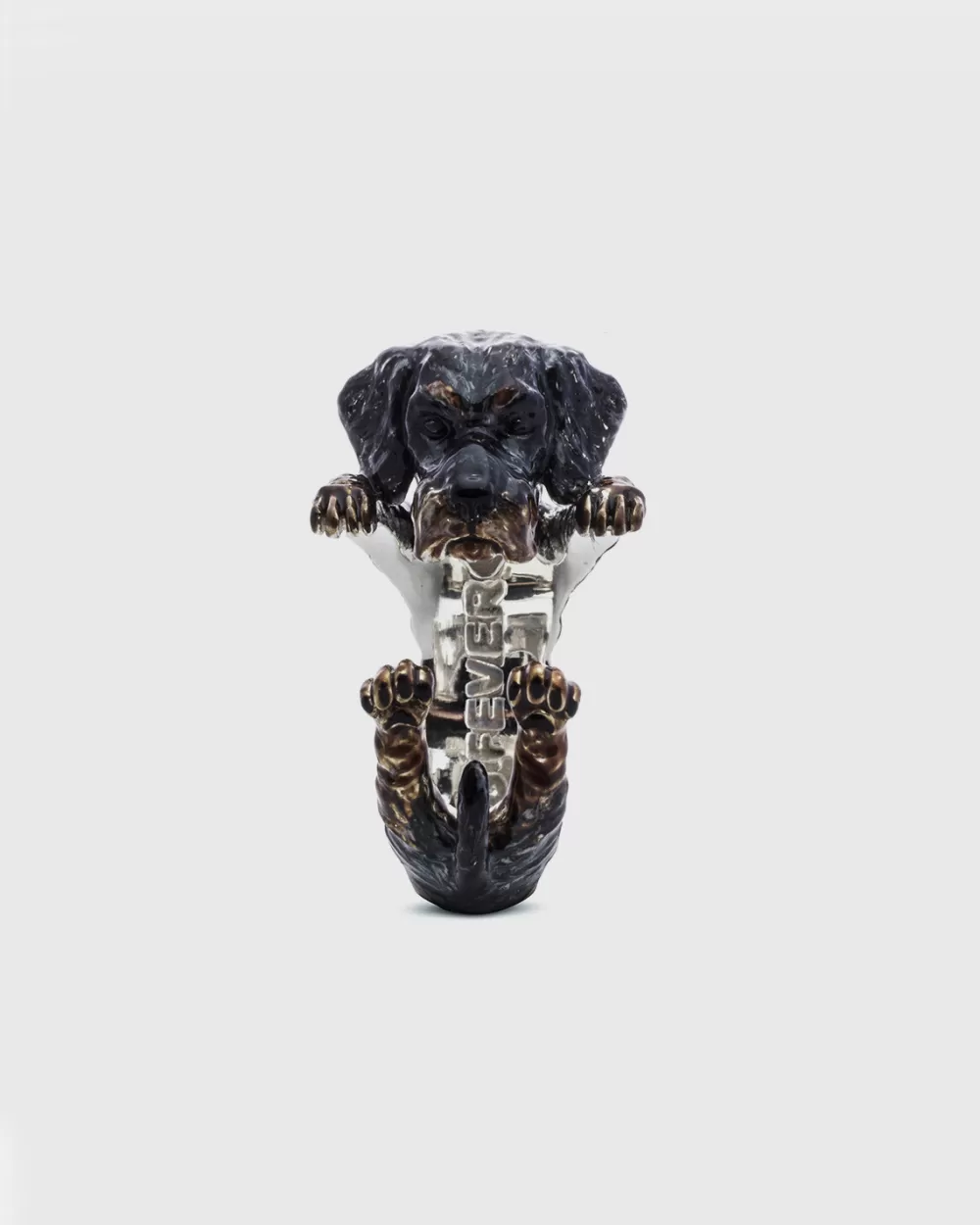 Nove25 Anello Hug Bassotto Pelo Duro Smaltato