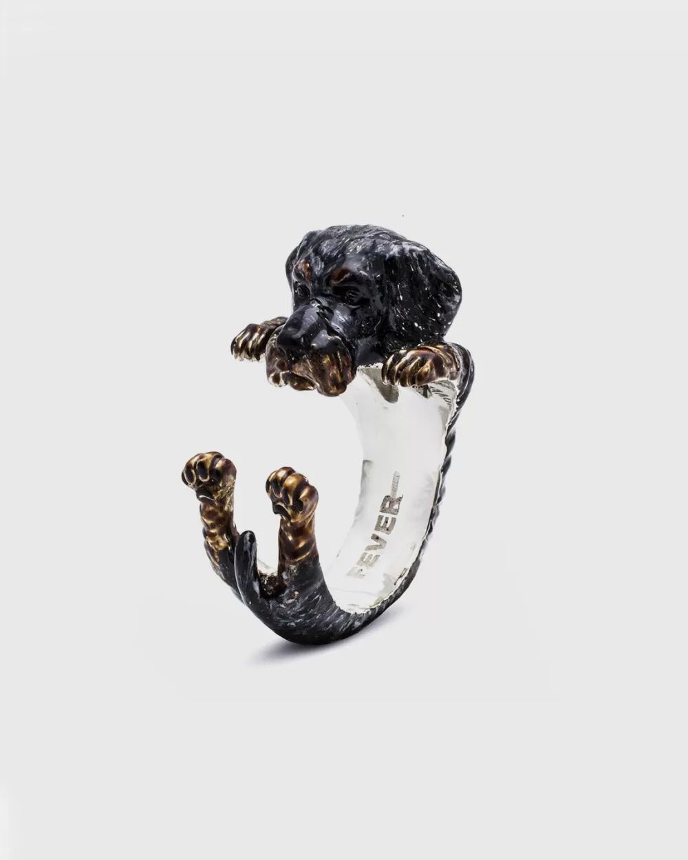 Nove25 Anello Hug Bassotto Pelo Duro Smaltato