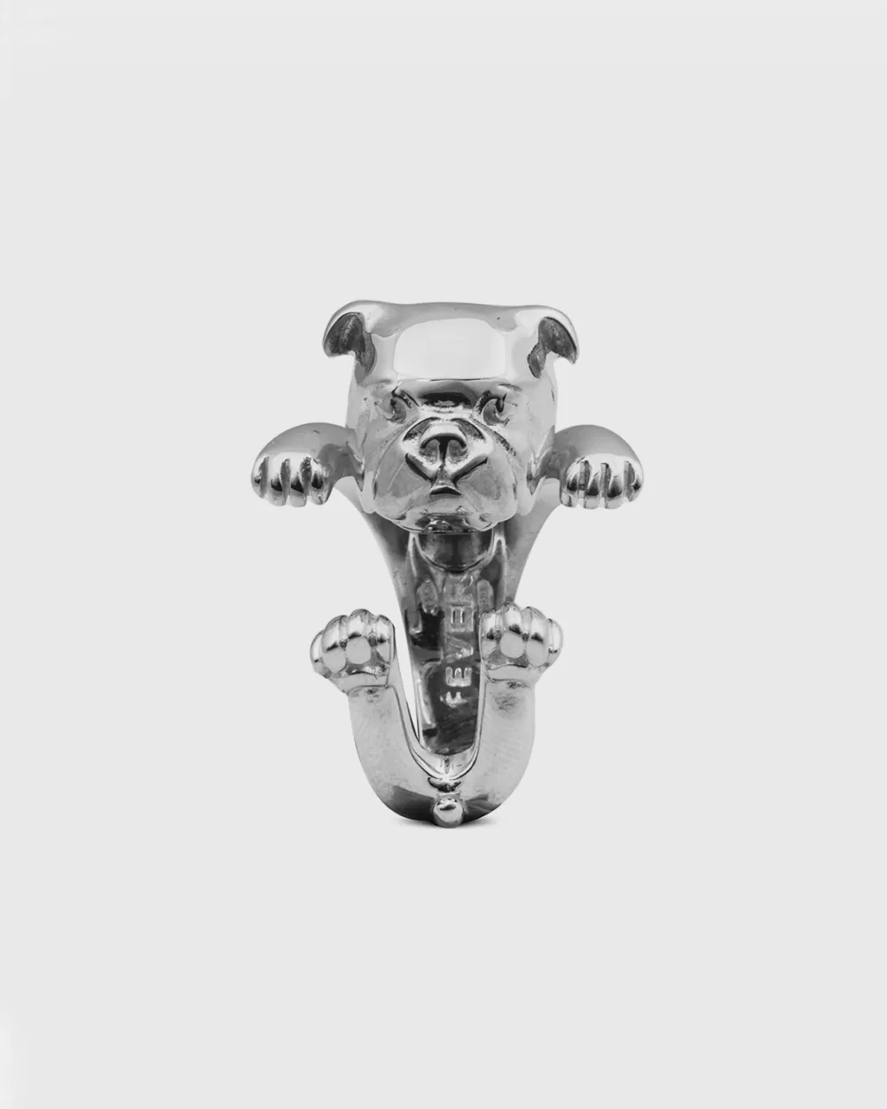Nove25 Anello Hug Bulldog Inglese In Argento