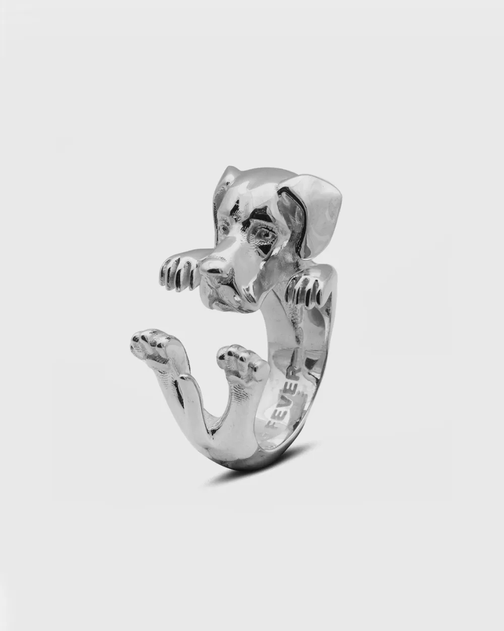 Nove25 Anello Hug Cane Alano In Argento
