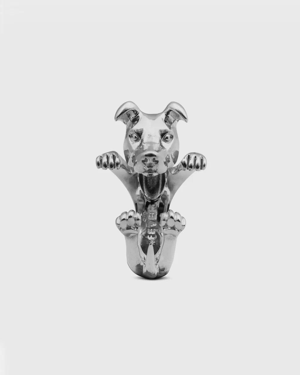 Nove25 Anello Hug Cane American Staffordshire In Argento