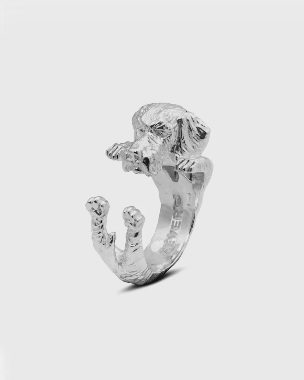 Nove25 Anello Hug Cane Bassotto Pelo Duro In Argento