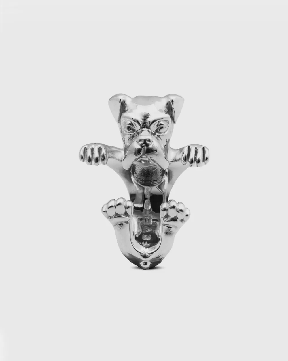 Nove25 Anello Hug Cane Boxer In Argento