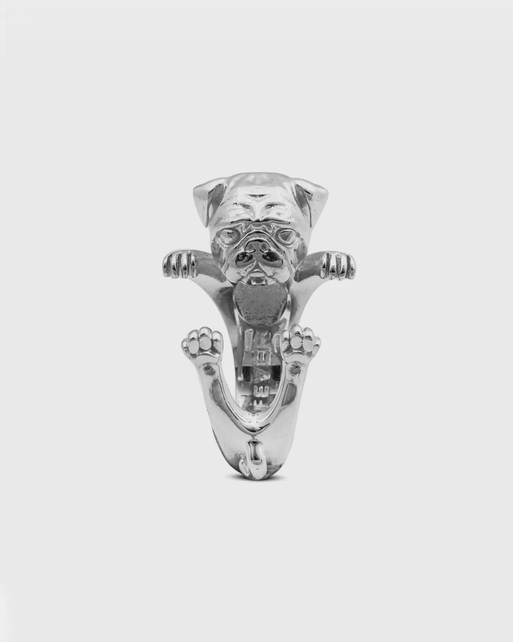 Nove25 Anello Hug Cane Carlino In Argento