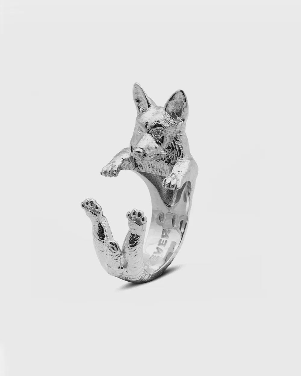 Nove25 Anello Hug Cane Corgi In Argento