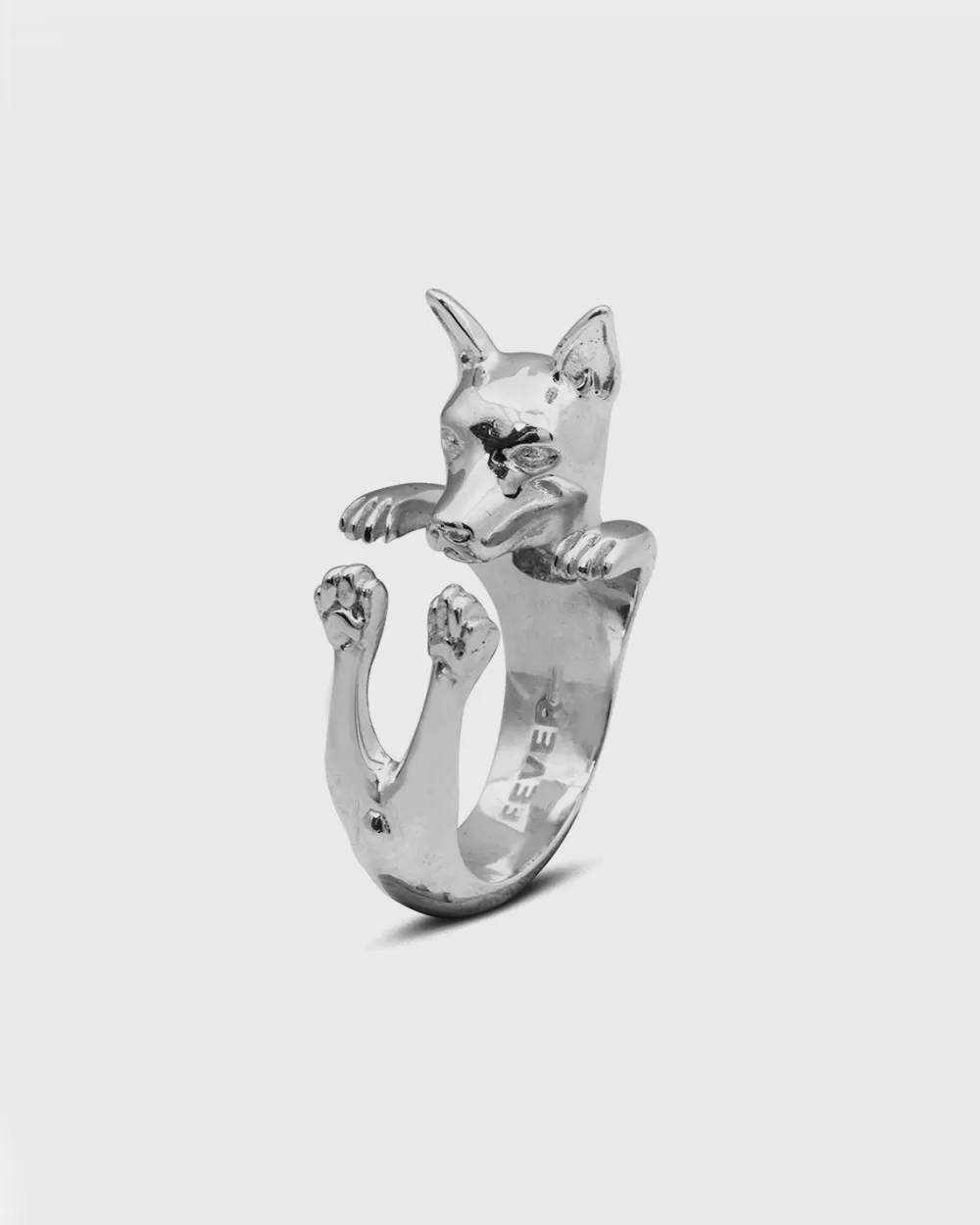 Nove25 Anello Hug Cane Pinscher In Argento