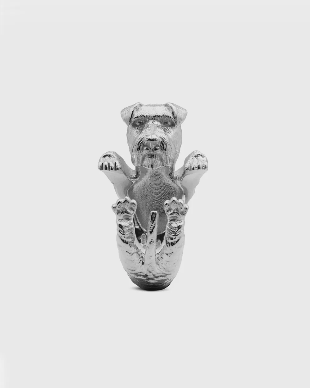 Nove25 Anello Hug Cane Schnauzer In Argento