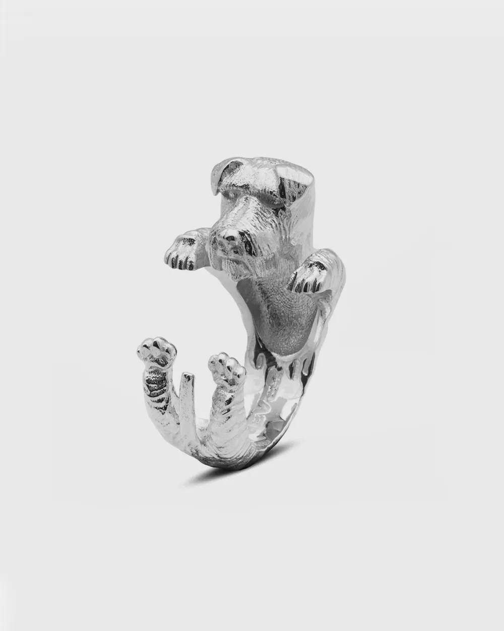 Nove25 Anello Hug Cane Schnauzer In Argento
