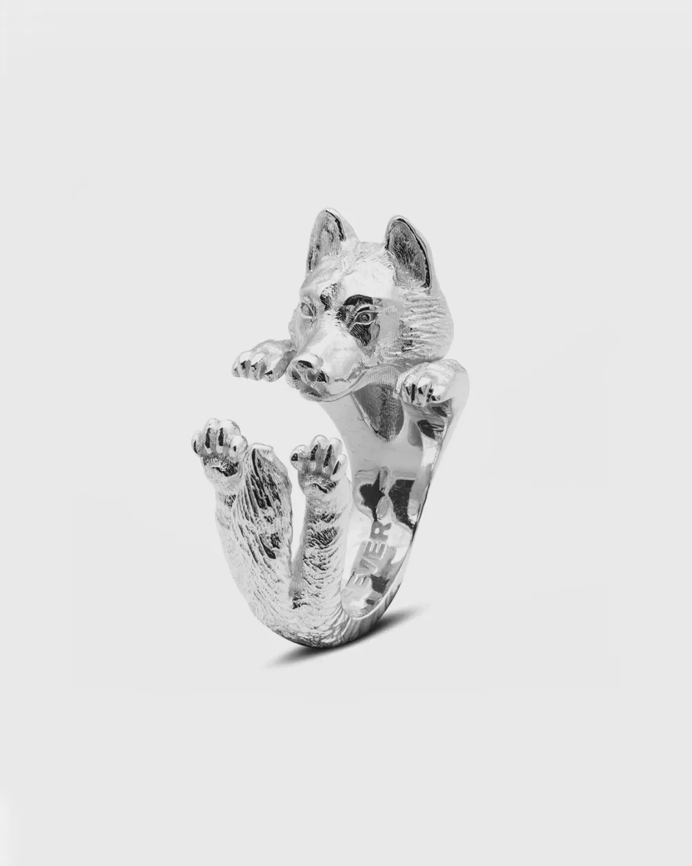 Nove25 Anello Hug Cane Siberian Husky In Argento