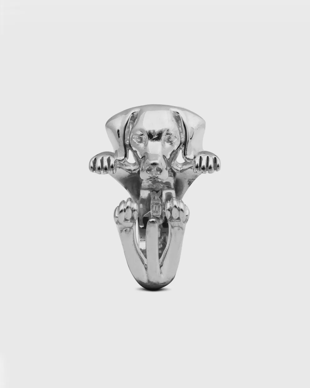 Nove25 Anello Hug Cane Weimaraner In Argento