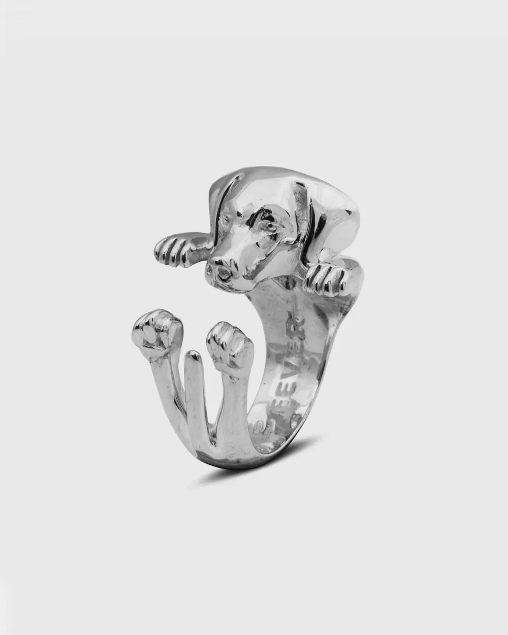 Nove25 Anello Hug Cane Weimaraner In Argento