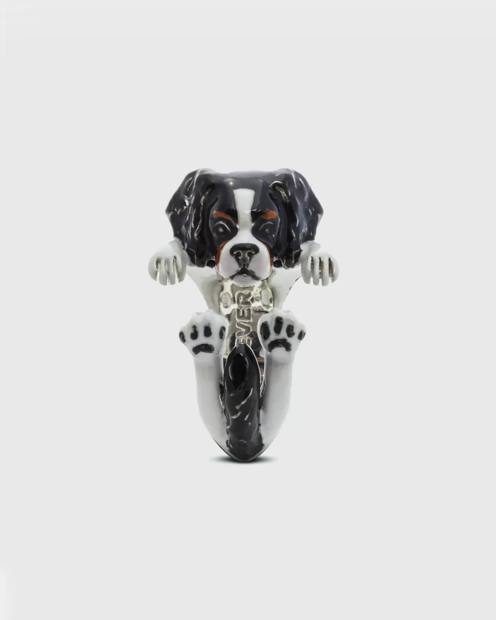 Nove25 Anello Hug Cavalier King Charles Spaniel Smaltato