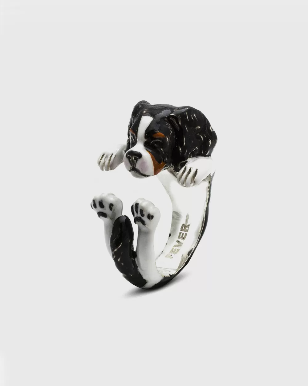 Nove25 Anello Hug Cavalier King Charles Spaniel Smaltato