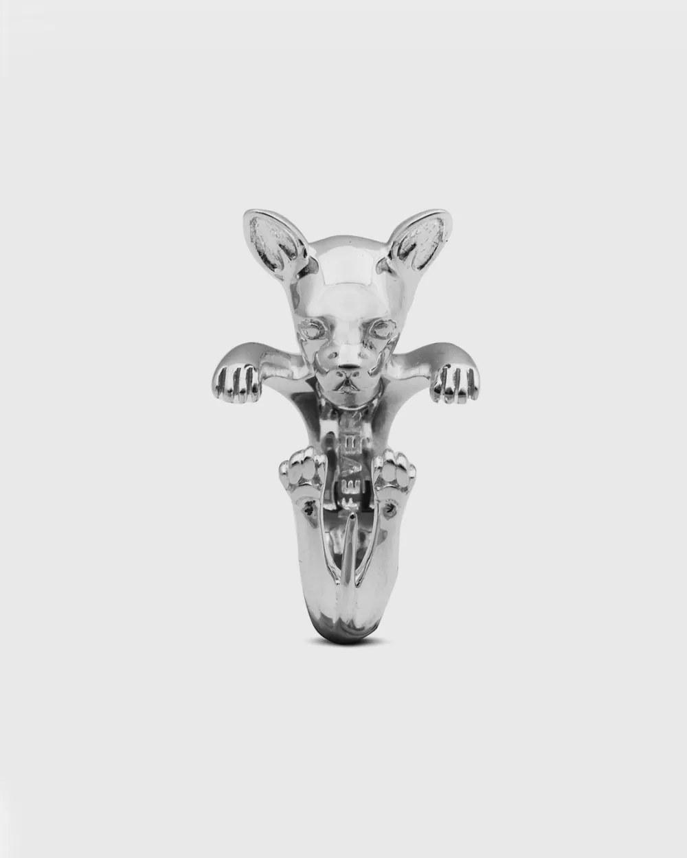 Nove25 Anello Hug Chihuahua In Argento