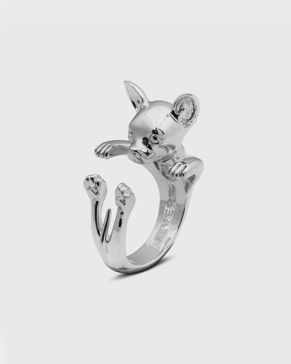 Nove25 Anello Hug Chihuahua In Argento