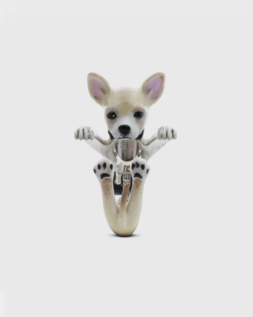 Nove25 Anello Hug Chihuahua Smaltato