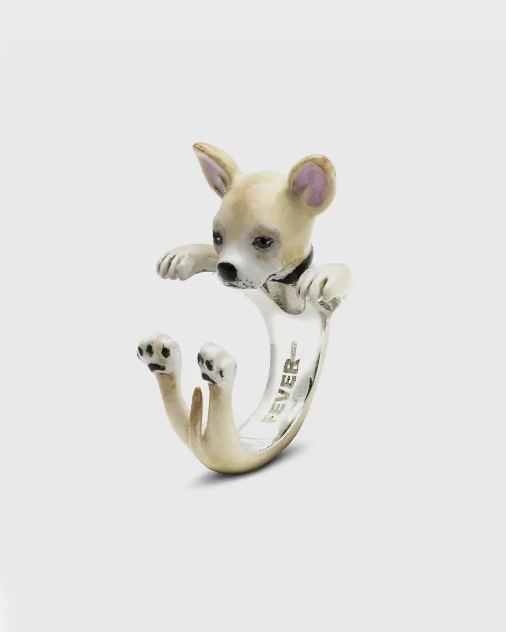 Nove25 Anello Hug Chihuahua Smaltato