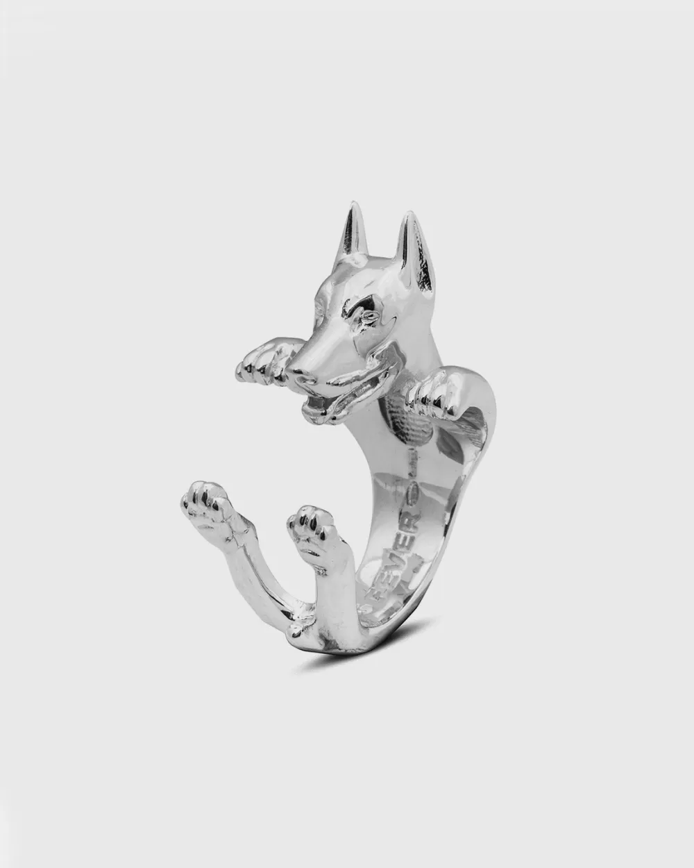 Nove25 Anello Hug Dobermann In Argento