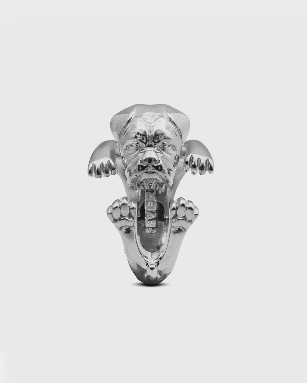 Nove25 Anello Hug Dogue De Bordeaux In Argento