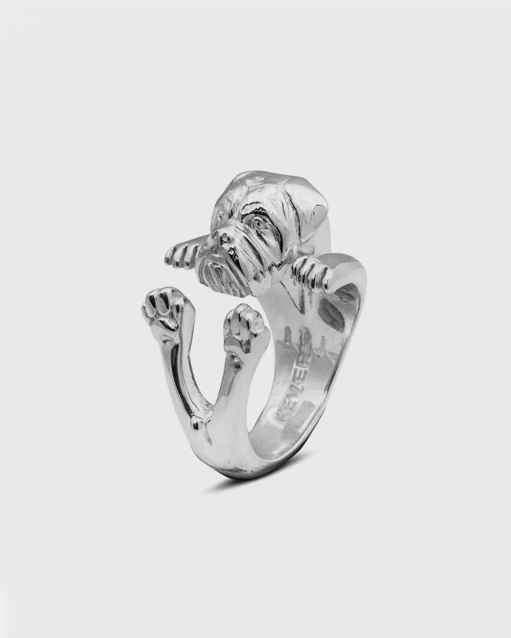 Nove25 Anello Hug Dogue De Bordeaux In Argento