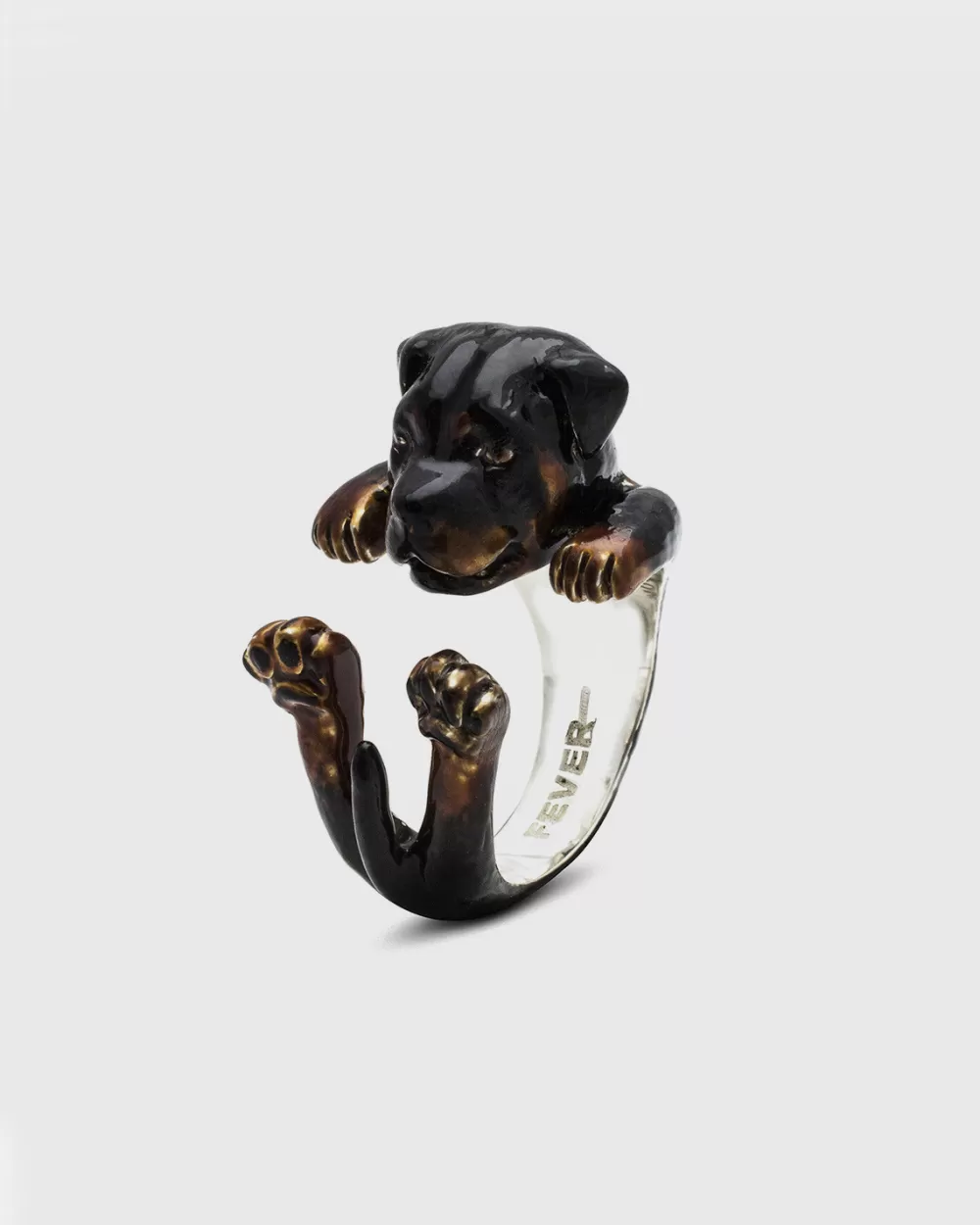 Nove25 Anello Hug Rottweiler Smaltato