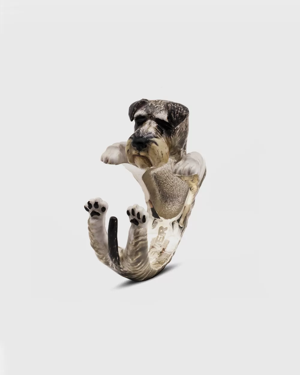 Nove25 Anello Hug Schnauzer Smaltato
