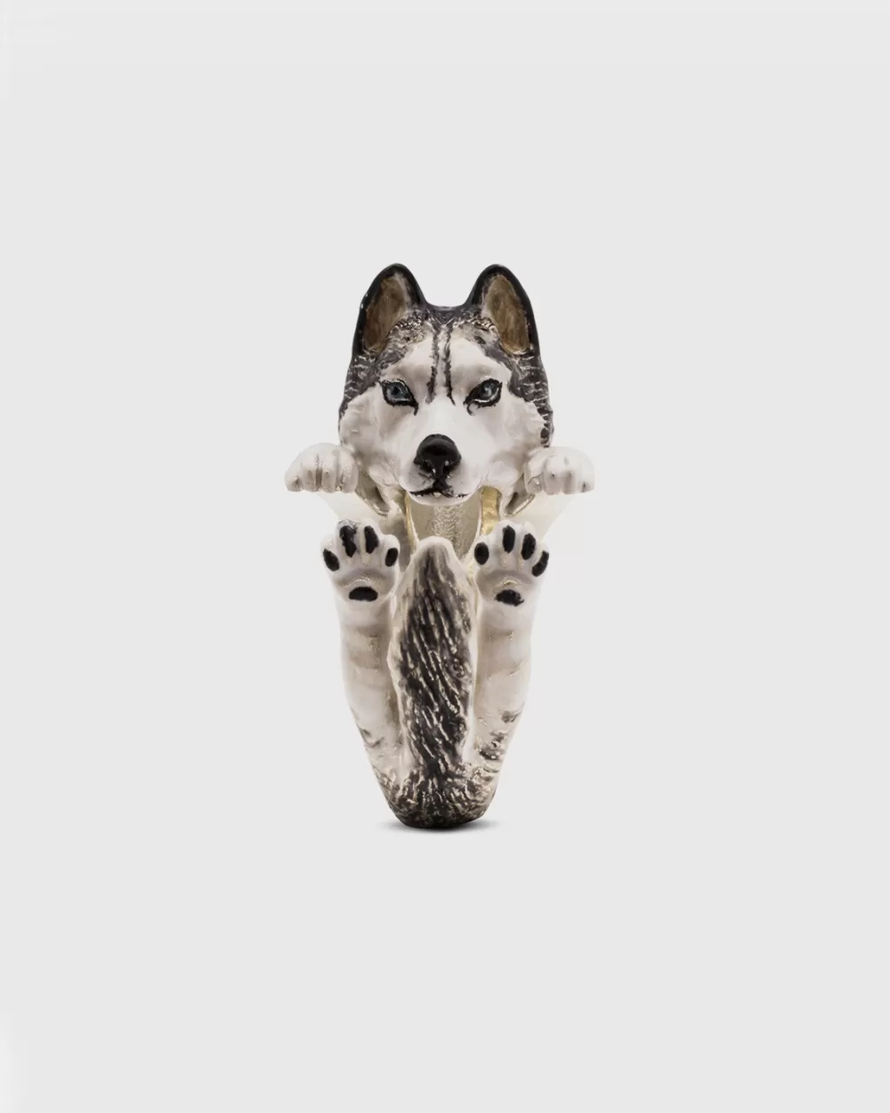 Nove25 Anello Hug Siberian Husky Smaltato