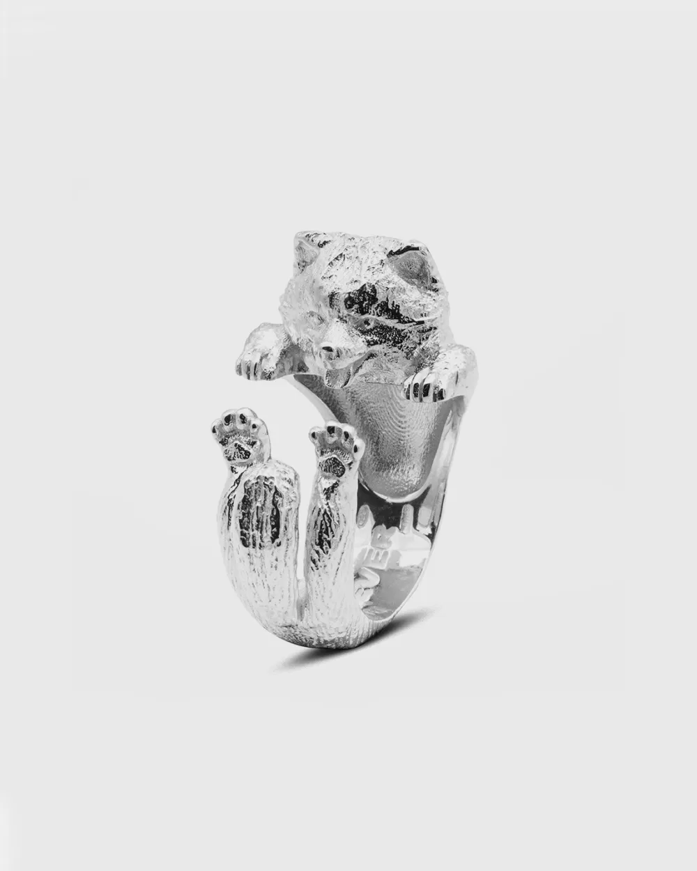 Nove25 Anello Hug Volpino Di Pomerania In Argento