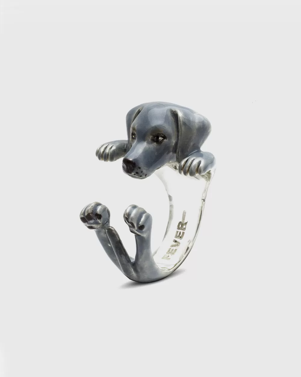 Nove25 Anello Hug Weimaraner Smaltato