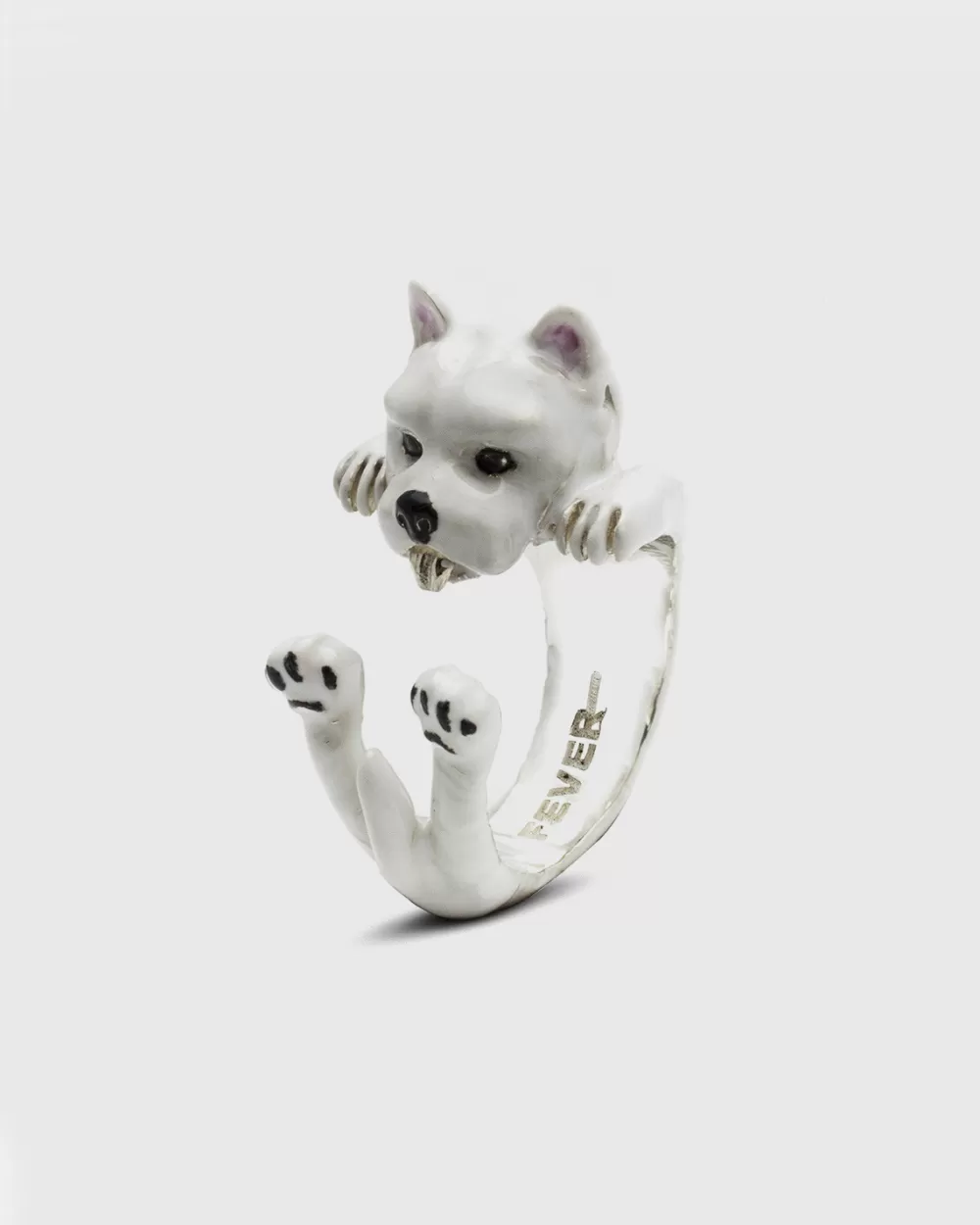 Nove25 Anello Hug West Highland White Terrier / Smalto