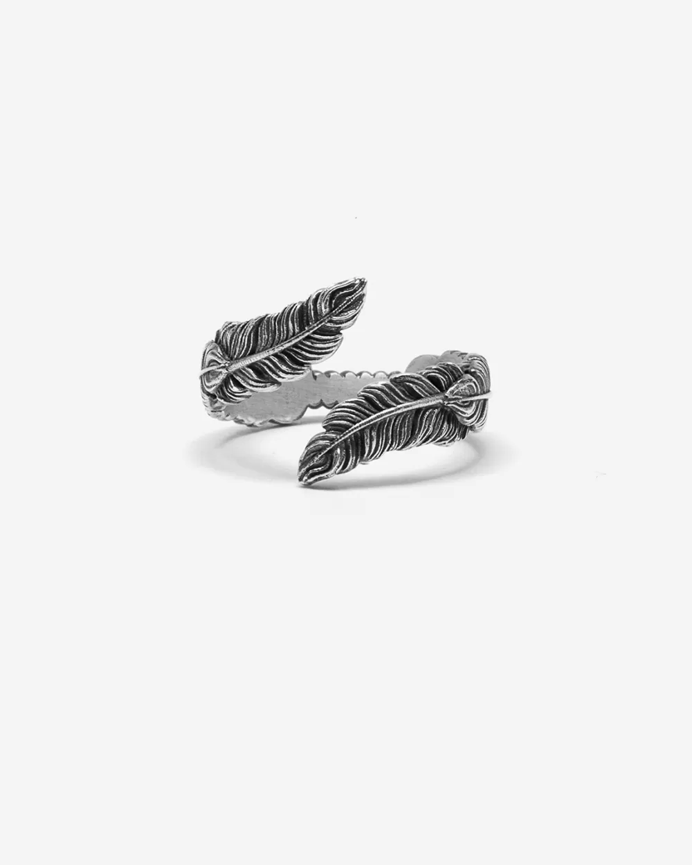 Nove25 Anello Piume Contrarie' In Argento