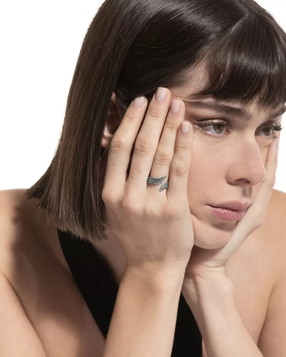 Nove25 Anello Piume Contrarie' In Argento