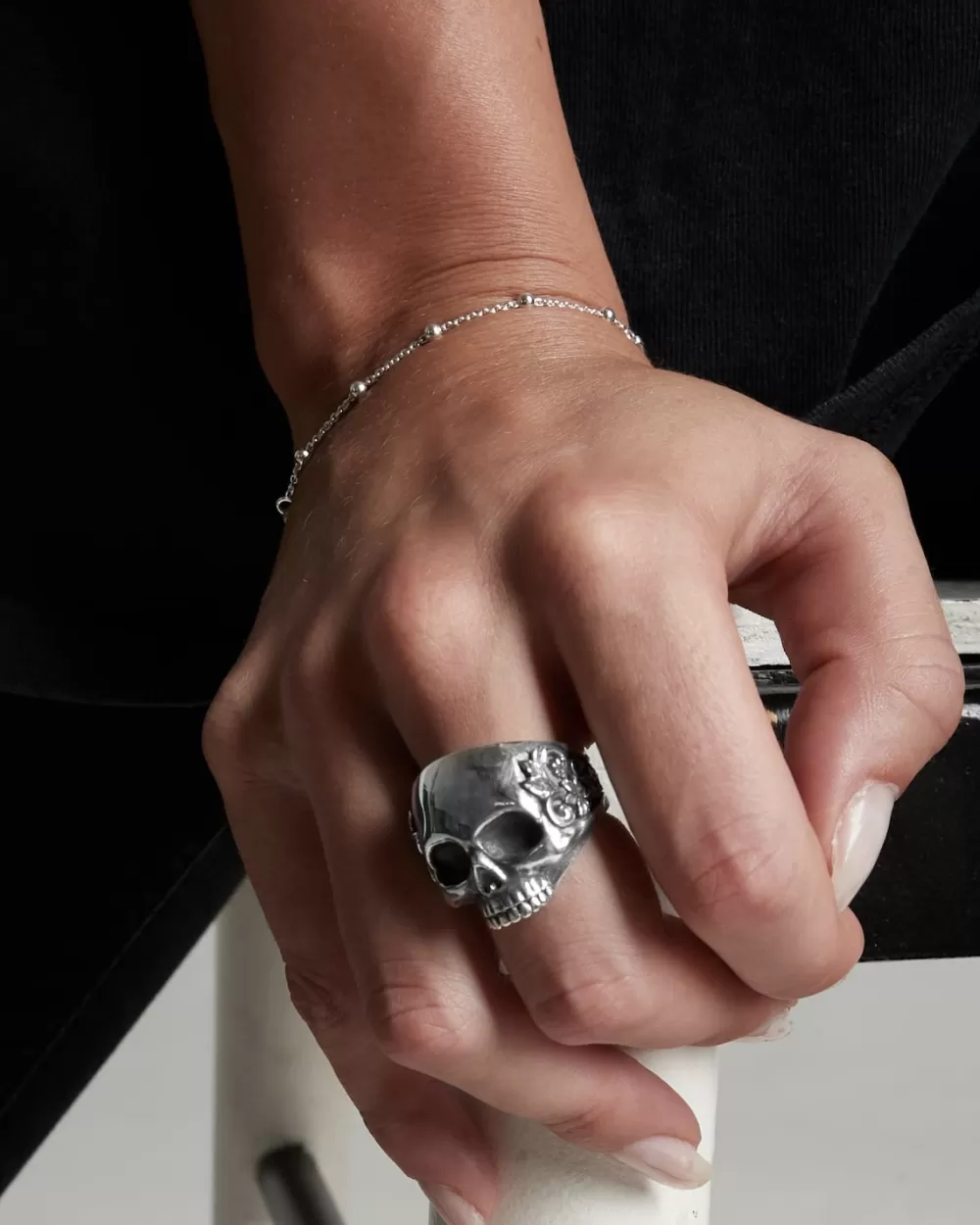 Nove25 Anello Teschio Baroque In Argento