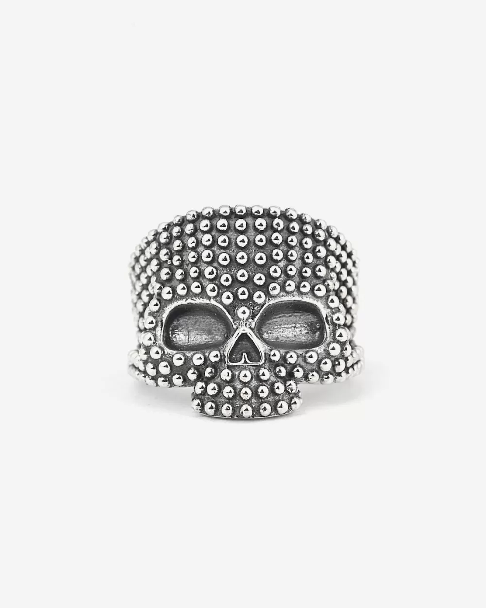Nove25 Anello Teschio Puntinato