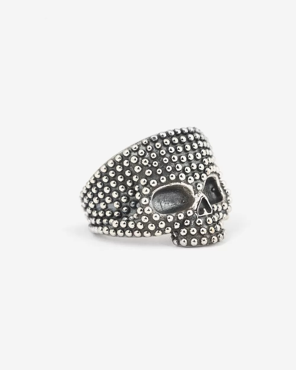Nove25 Anello Teschio Puntinato