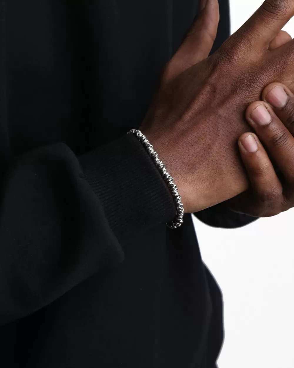 Nove25 Bracciale Anellini / Argento Brunito Lucido