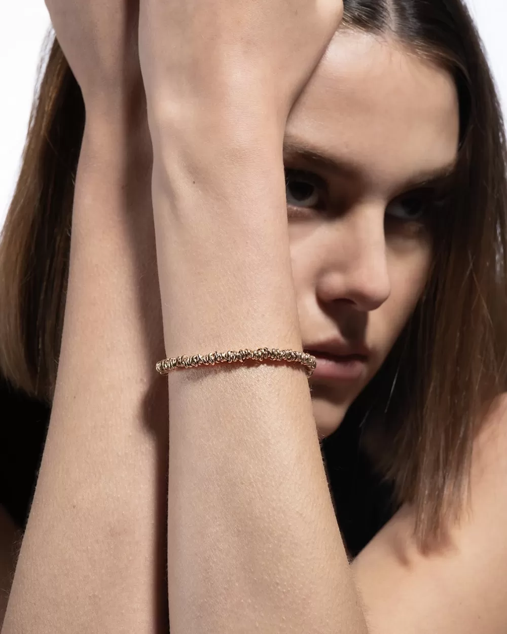 Nove25 Bracciale Anellini / Oro Rosa Lucido