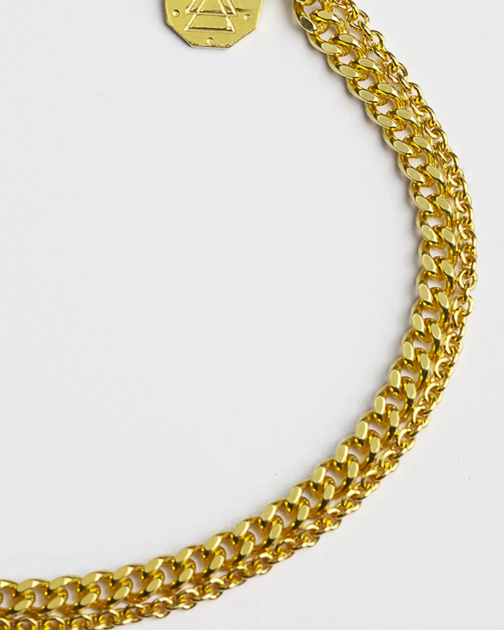Nove25 Bracciale Due Fili Grumetta E Forzatina Oro Giallo