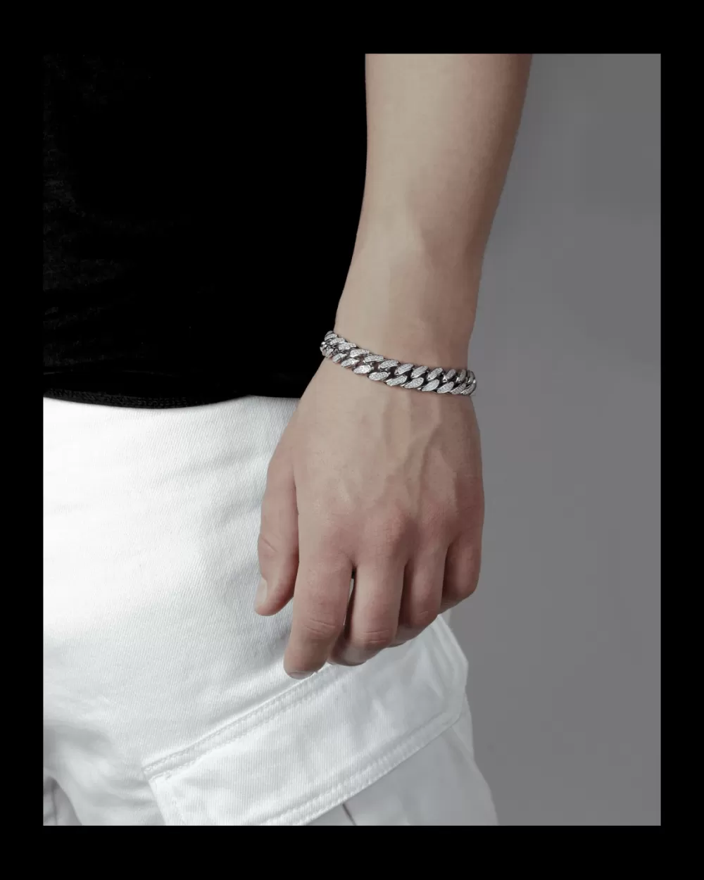 Nove25 Bracciale Grumetta Ovale H120 Zirconato Argento