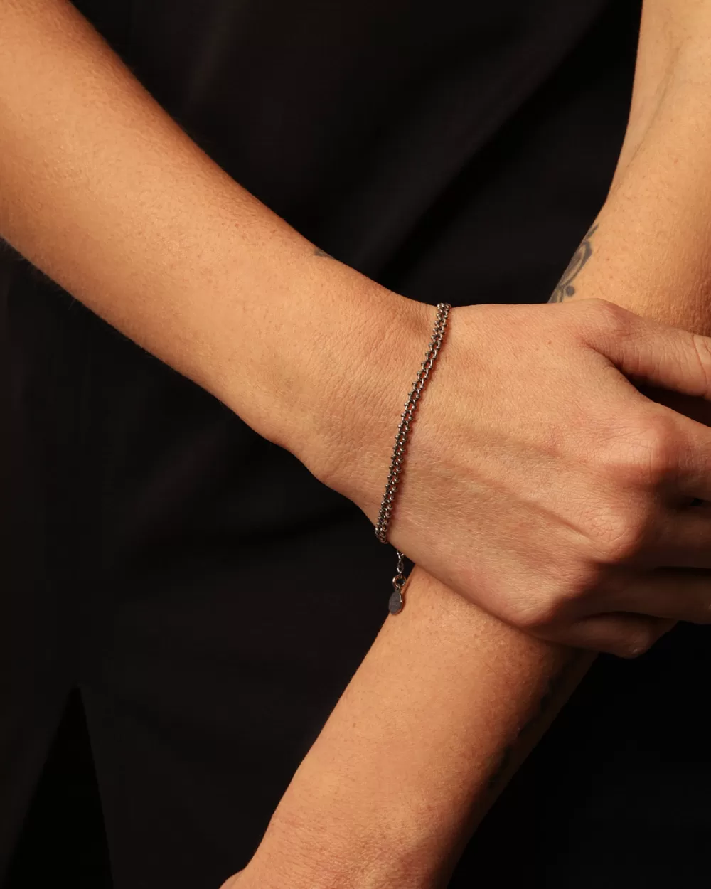 Nove25 Bracciale Maglia Granchio / Argento Brunito Lucido