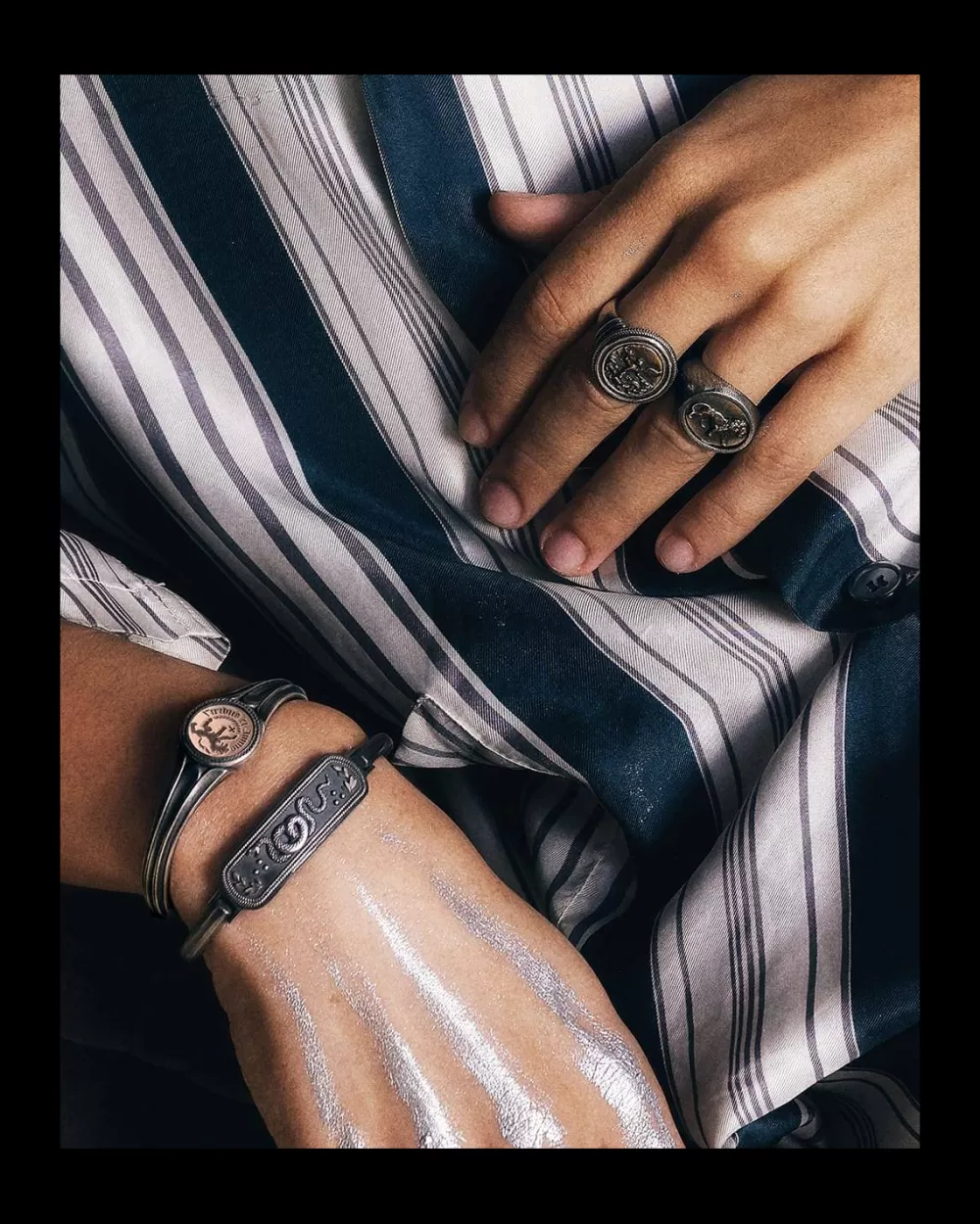 Nove25 Bracciale Manetta Antica Serpente Argento