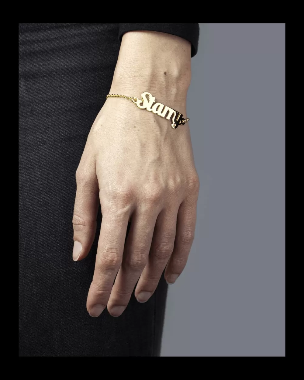Nove25 Bracciale Nome Traforo Con Forzatina