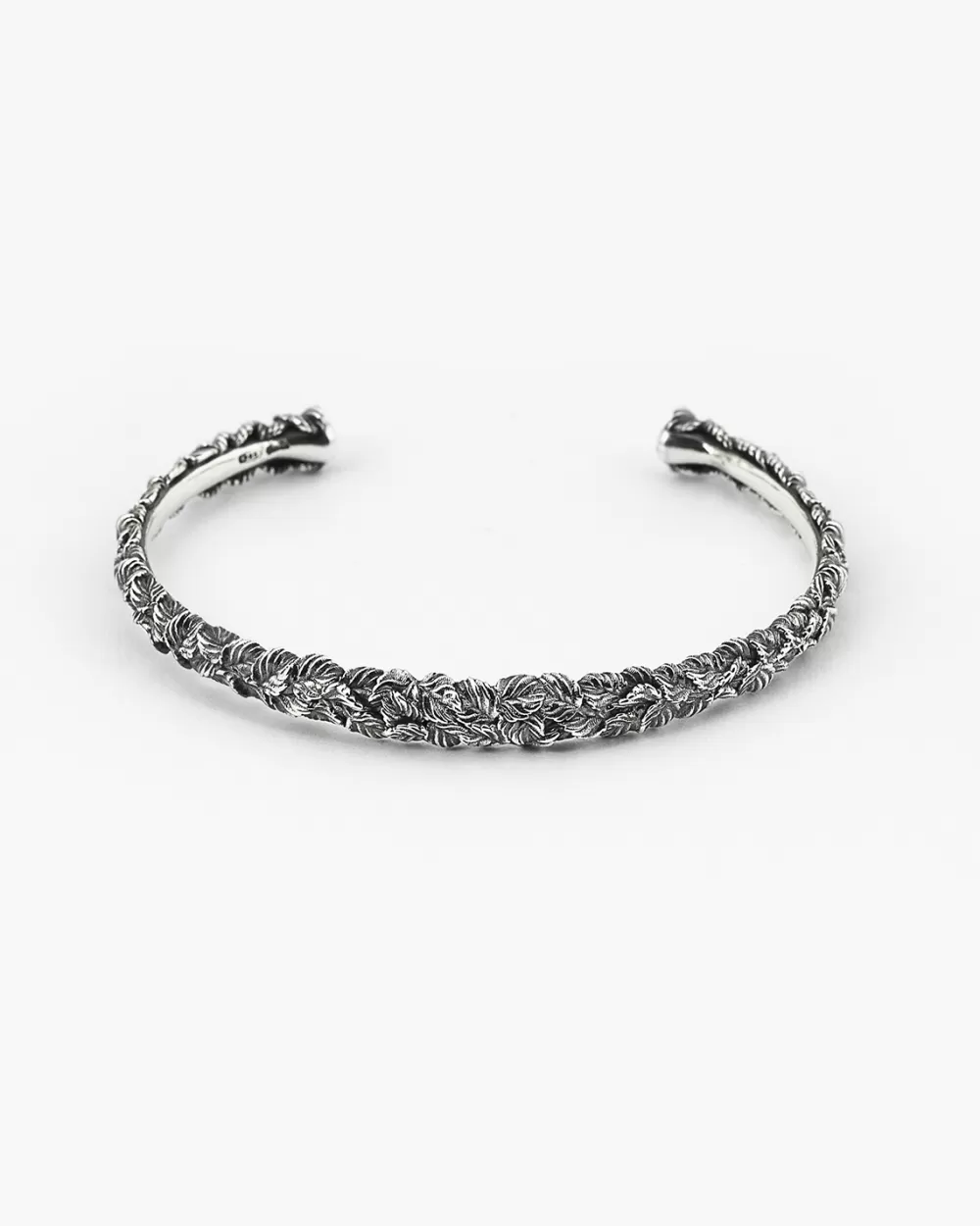 Nove25 Bracciale Rigido Foglie Con Zirconia Cubica Verde