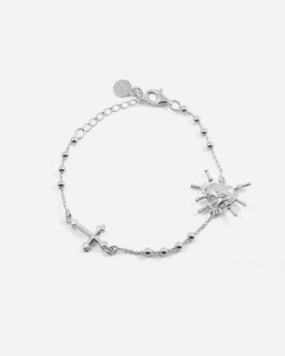 Nove25 Bracciale Rosario Cuore 7 Spade