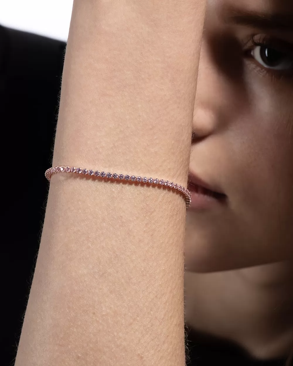 Nove25 Bracciale Tennis Rosa