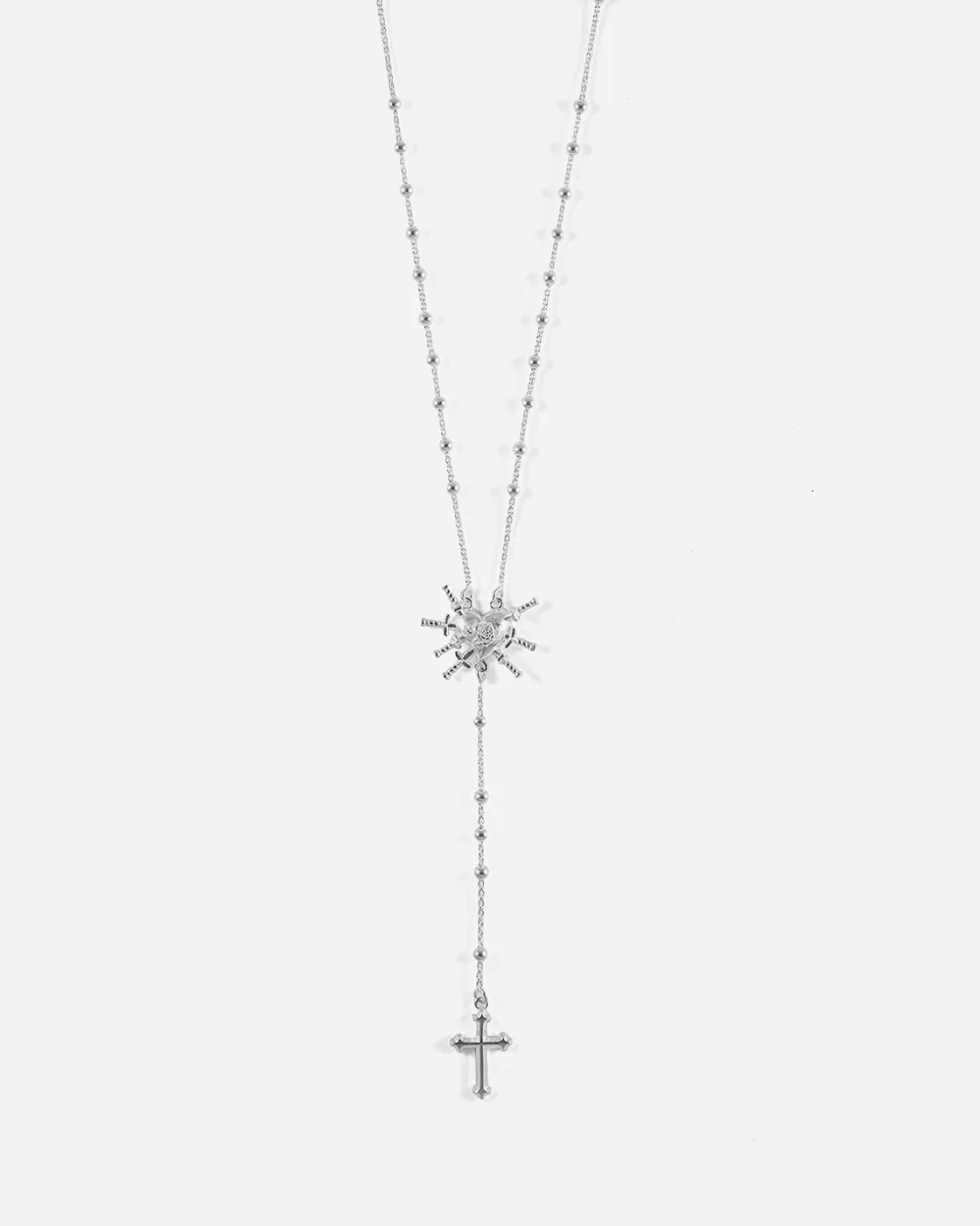 Nove25 Collana Rosario Cuore 7 Spade