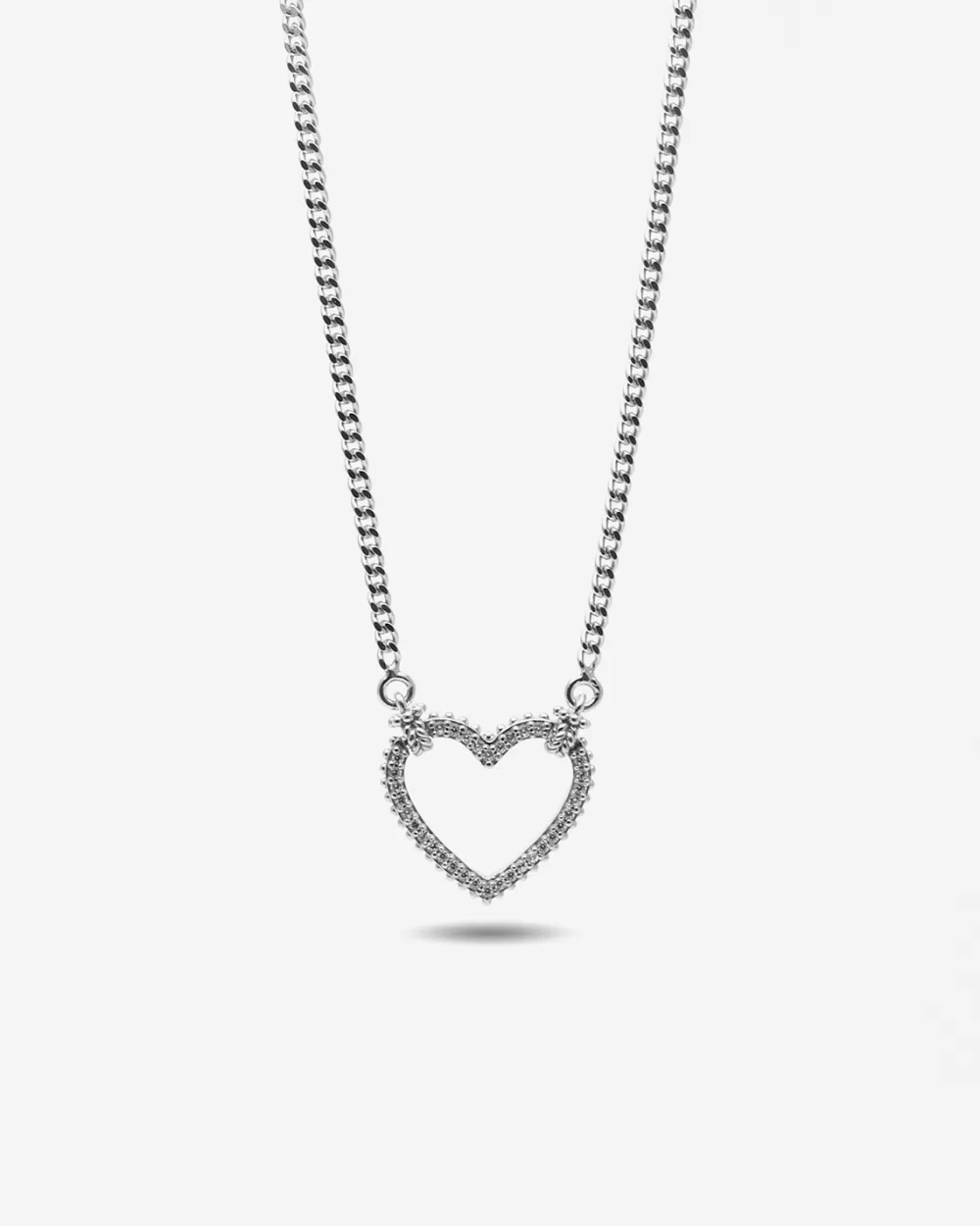 Nove25 Collana Tight Love In Argento Con Cuore Con Brillanti