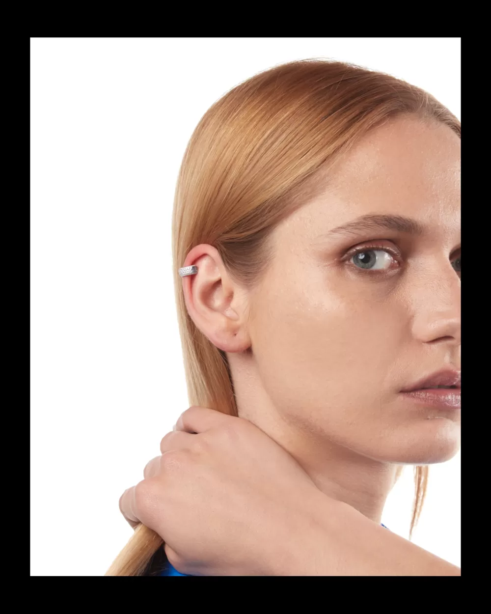 Nove25 Ear Cuff Bright Wrap In Argento Con Brillanti